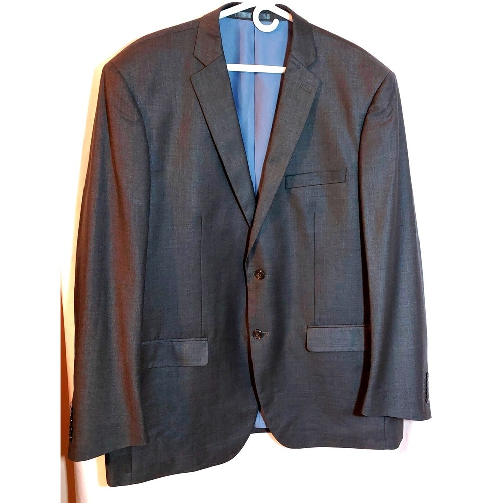 Alberto Cardinali Men's Two 2‎ Piece Suit Slim Fit Jacket 52L Pants 46L Waist